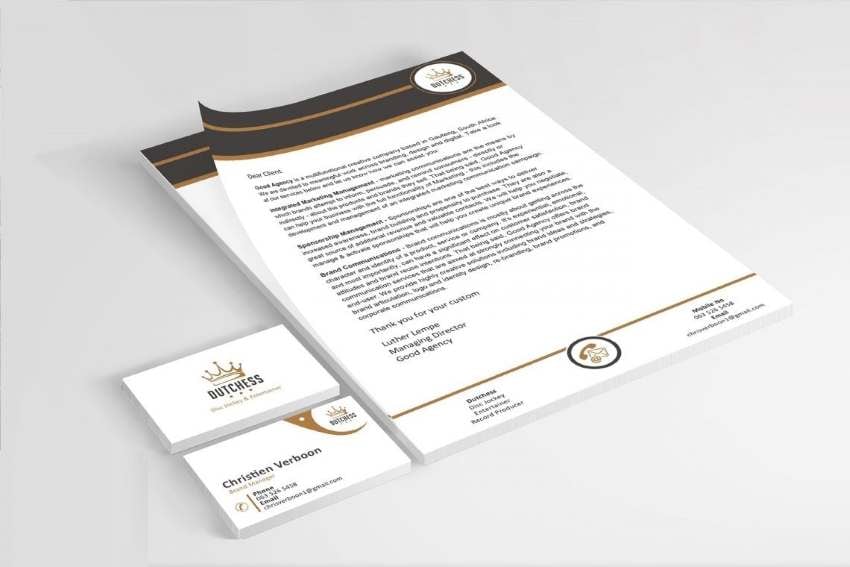 representing and highlighting brands in letterheads