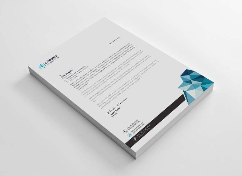 alignment and color schemes in letterheads