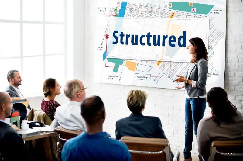 a woman presenting a design plan