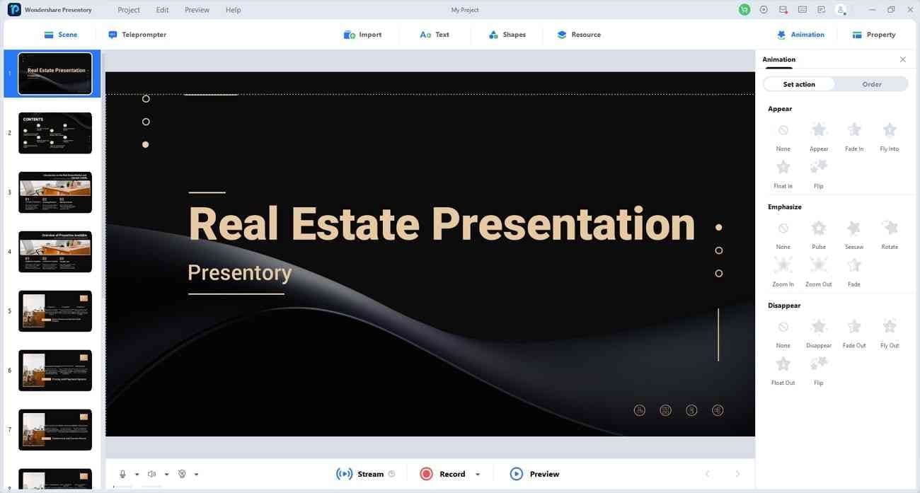 presentory and real estate ppt