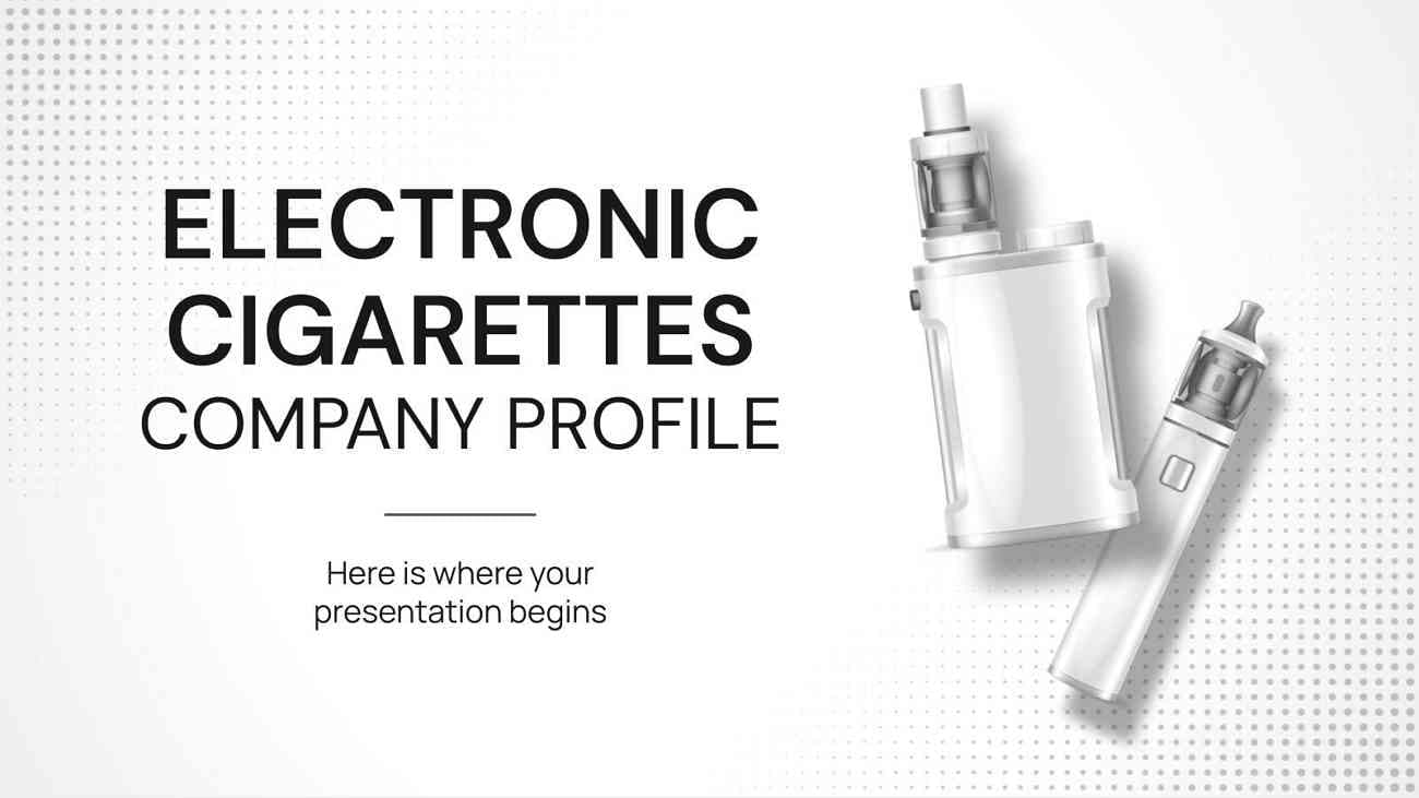 electronic cigarettes company profile template