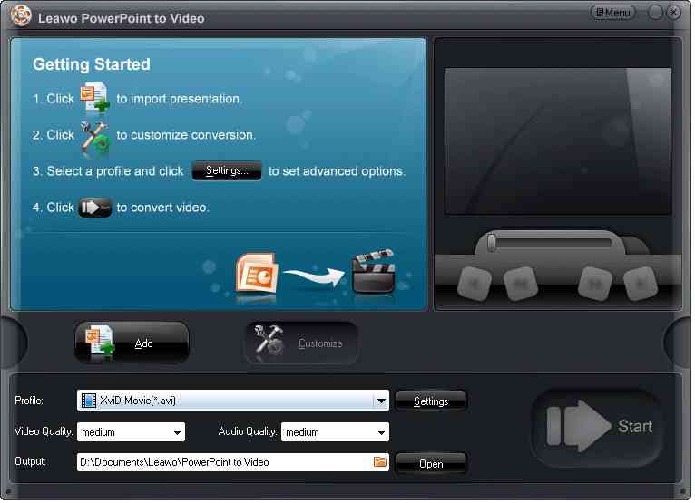 leawo ppt to video converter