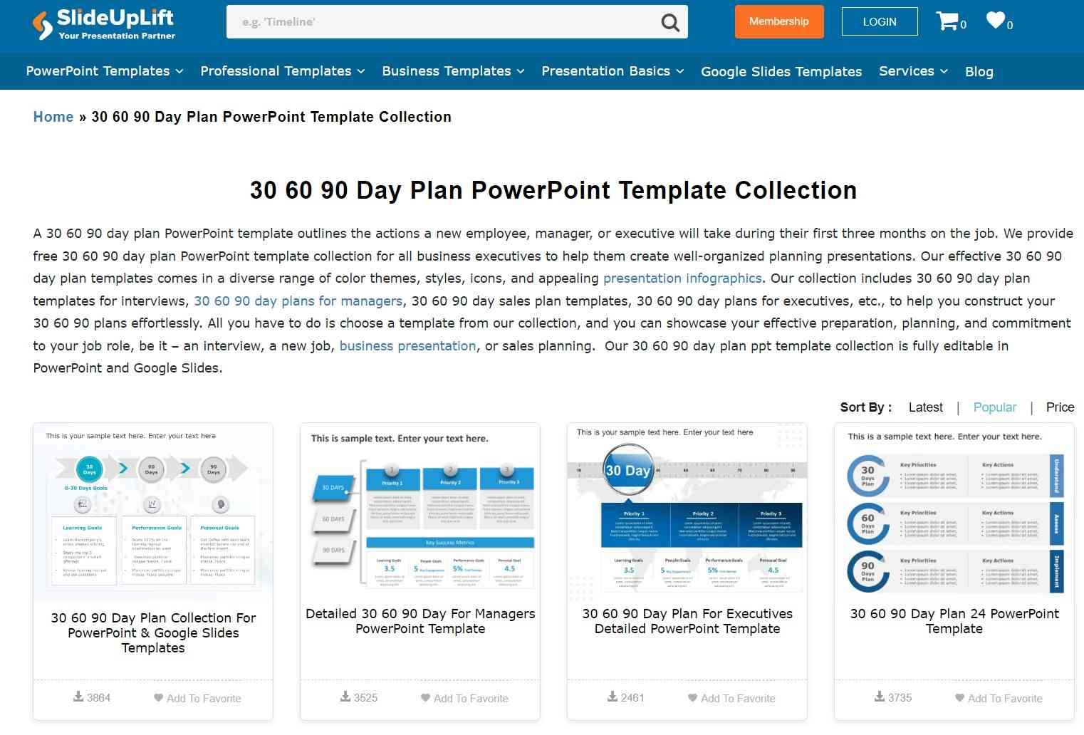 slide up lift 30 60 90 plan template