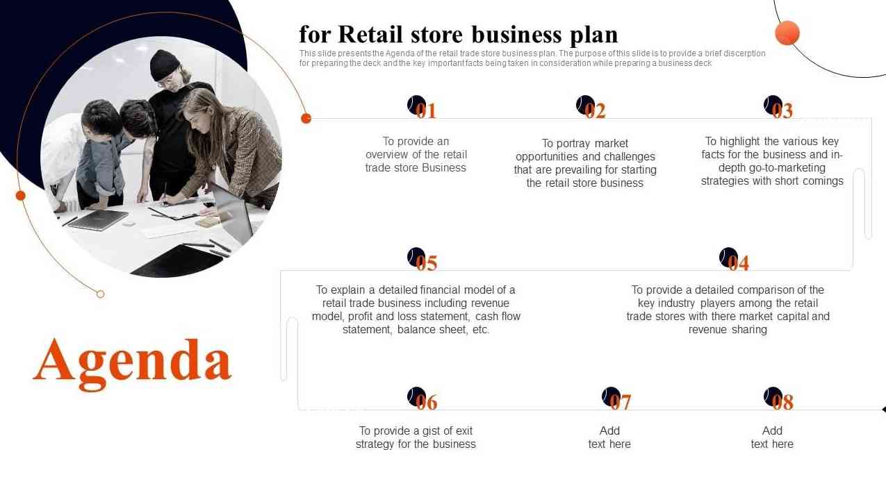 retail store agenda template