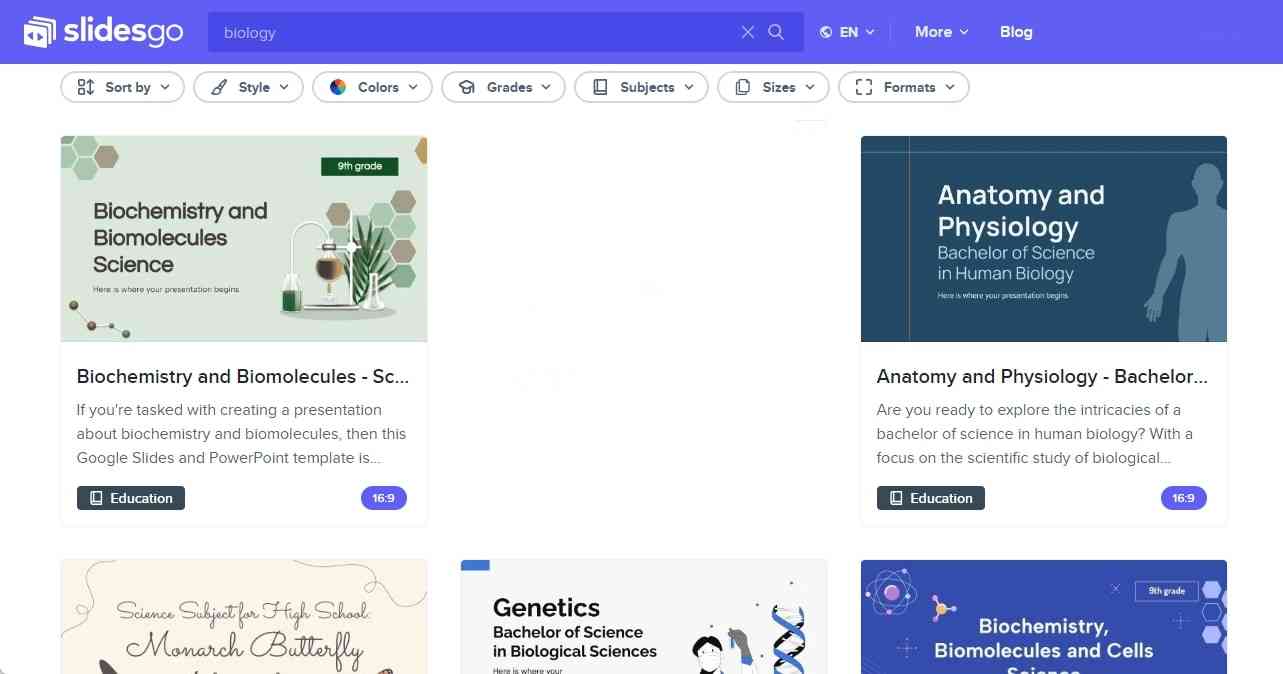 slidesgo biology presentation templates