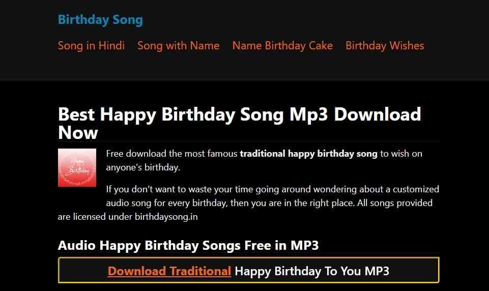 birthday song downloader