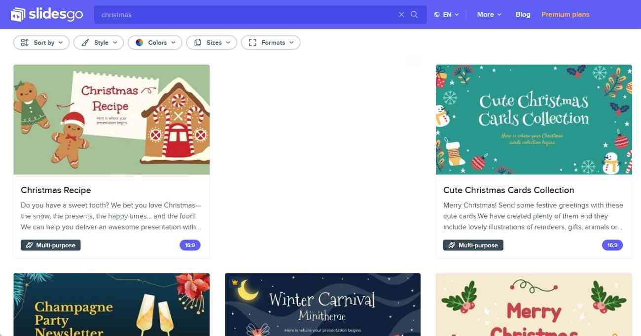 slidesgo christmas powerpoint templates