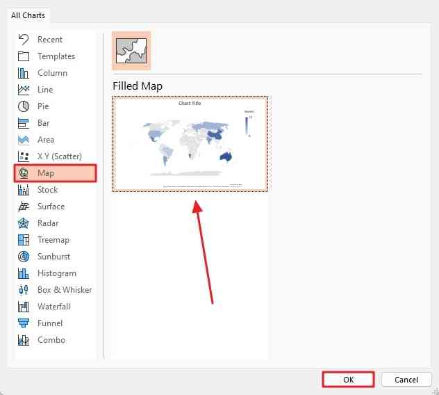 use filled map in ppt