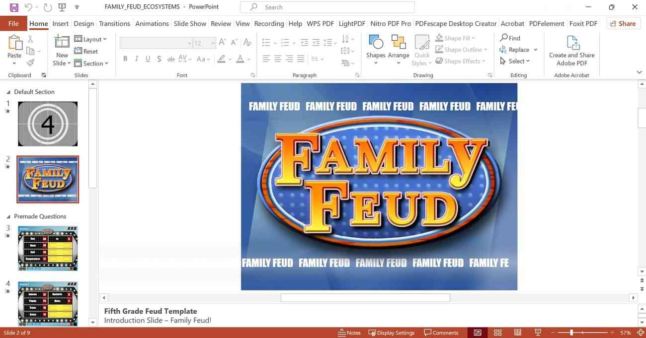 family feud ecosystem template