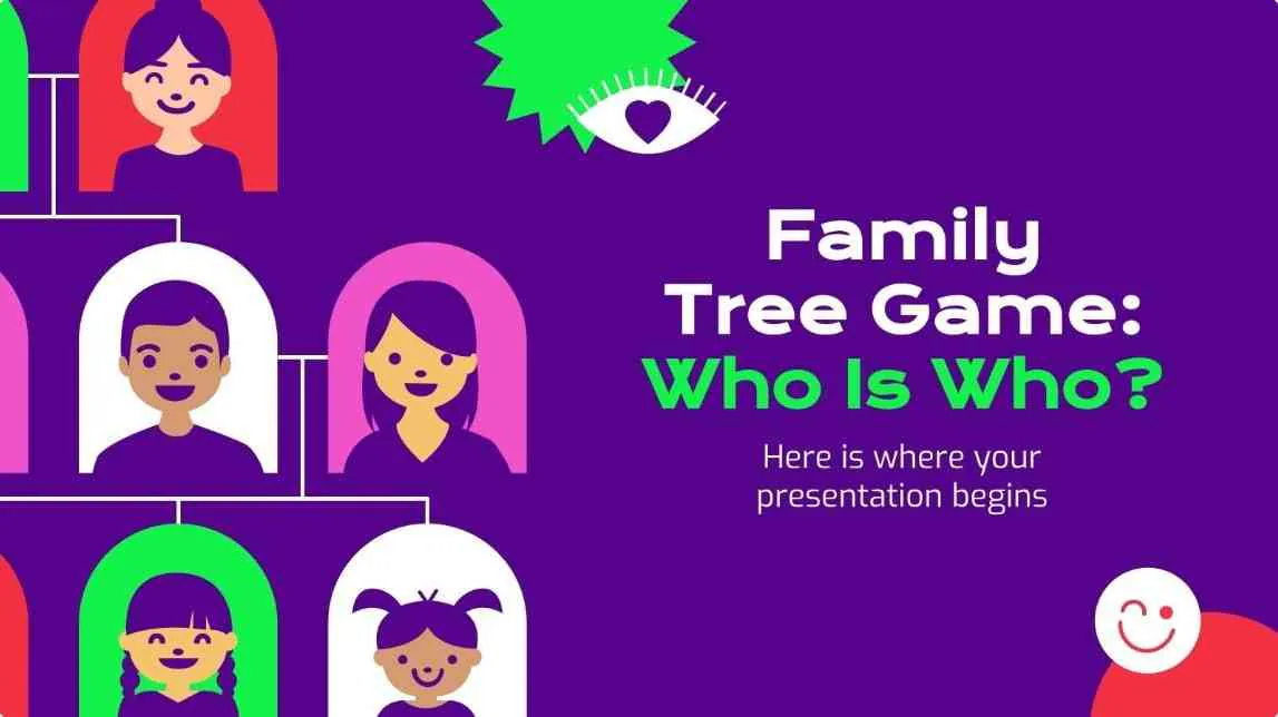 Family Tree Graphic Organizer Template (Editable in Google Slides) – Roombop