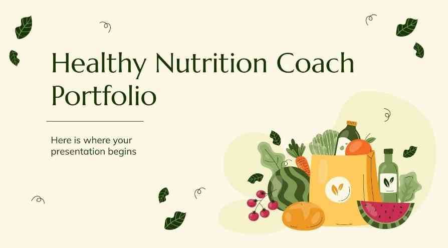 healthy nutrition portfolio template