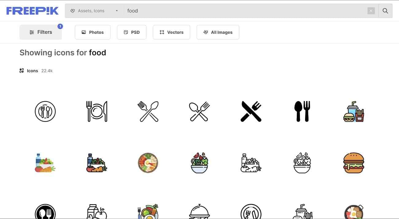 freepik food icons