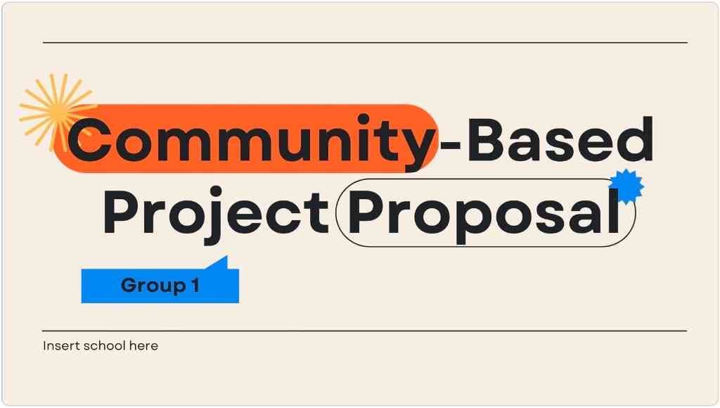 community based project template