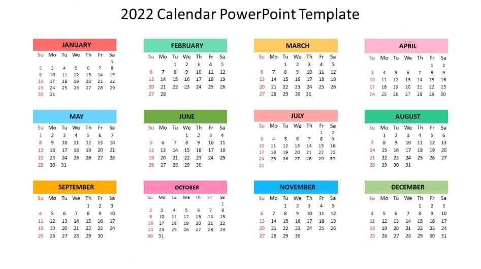 google slides calendar template