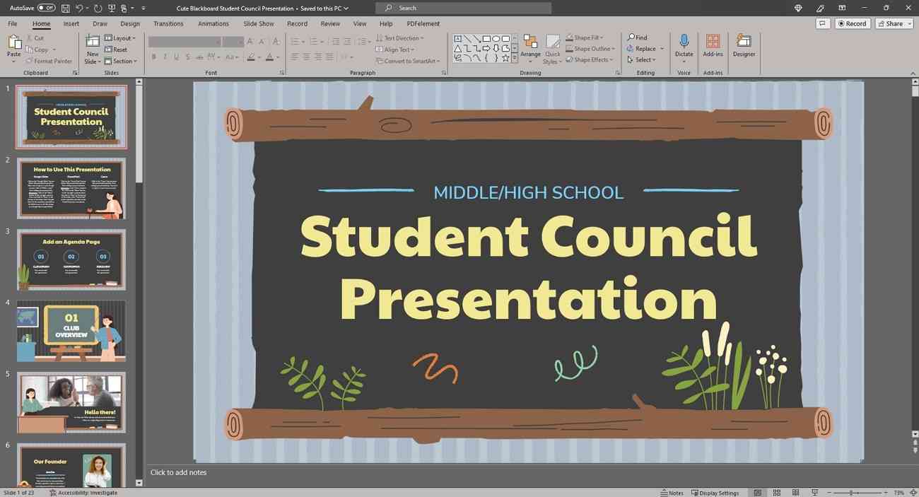 student council meeting ppt template