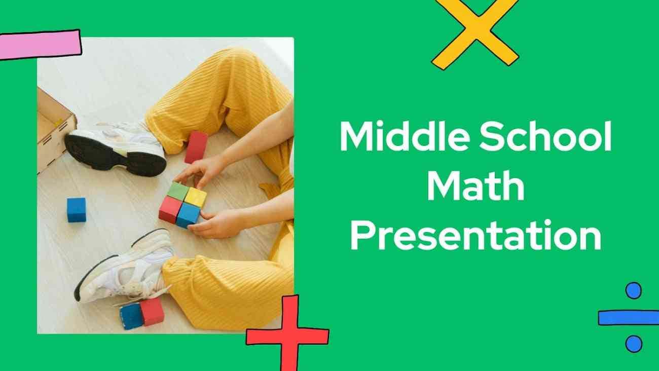 middle school math free template