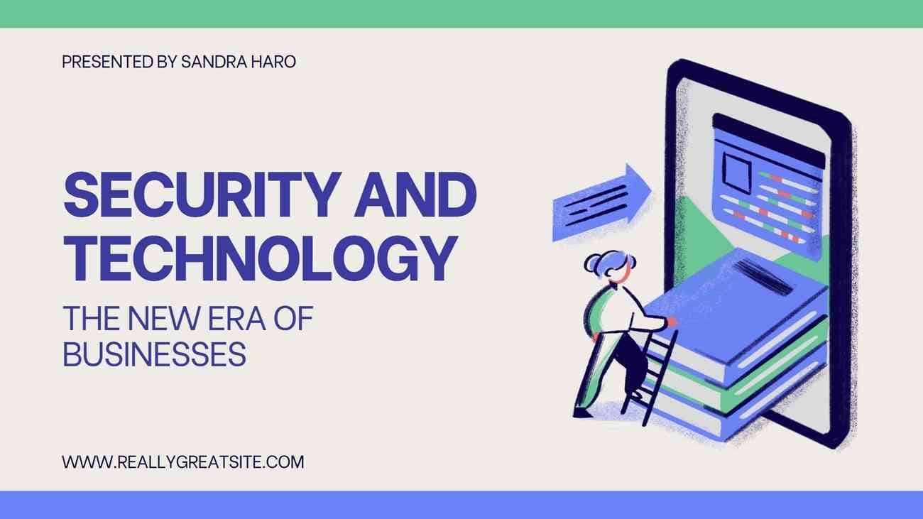 blue modern security and technology presentation