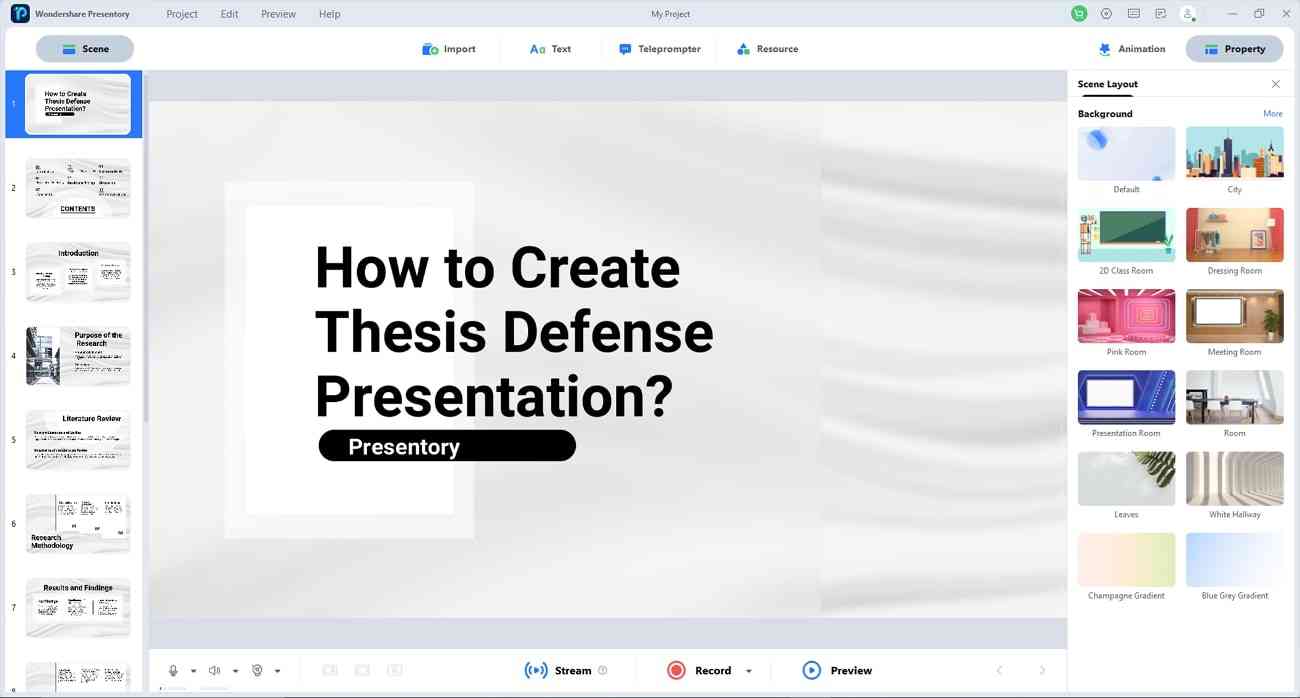 thesis defense powerpoint presentory template