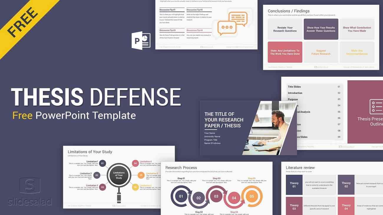 masters thesis defense free powerpoint template