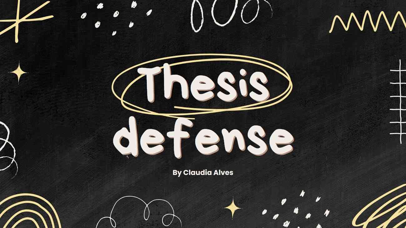 black doodle thesis defense powerpoint template