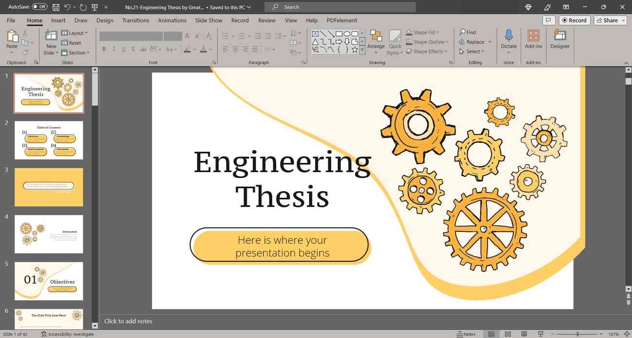 engineering thesis defense powerpoint template