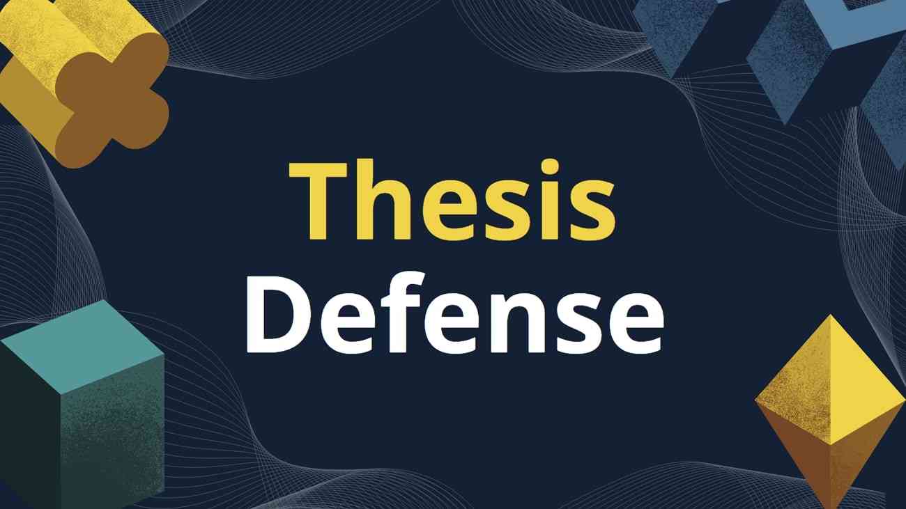 colorful geometric thesis defense presentation template
