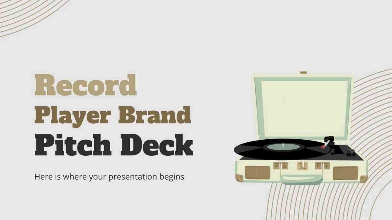 record player pitch deck presentation