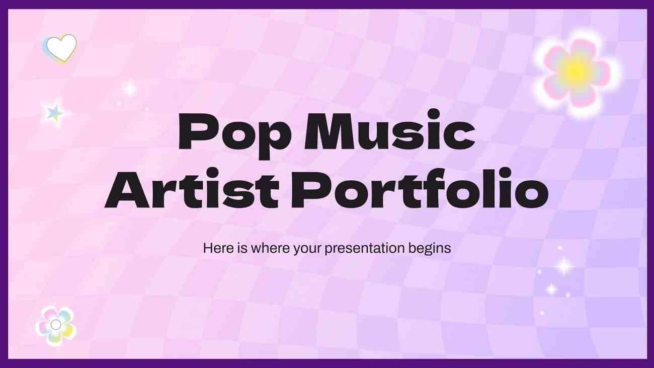 pop music artist portfolio presentation