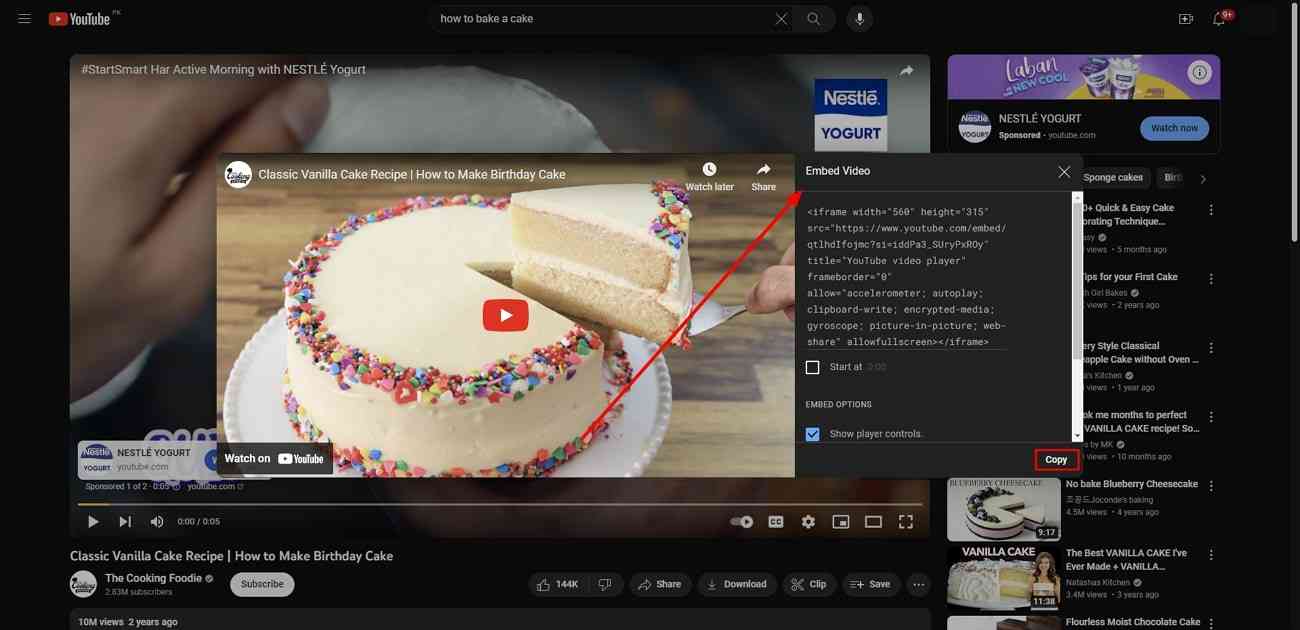 embed youtube video on ppt