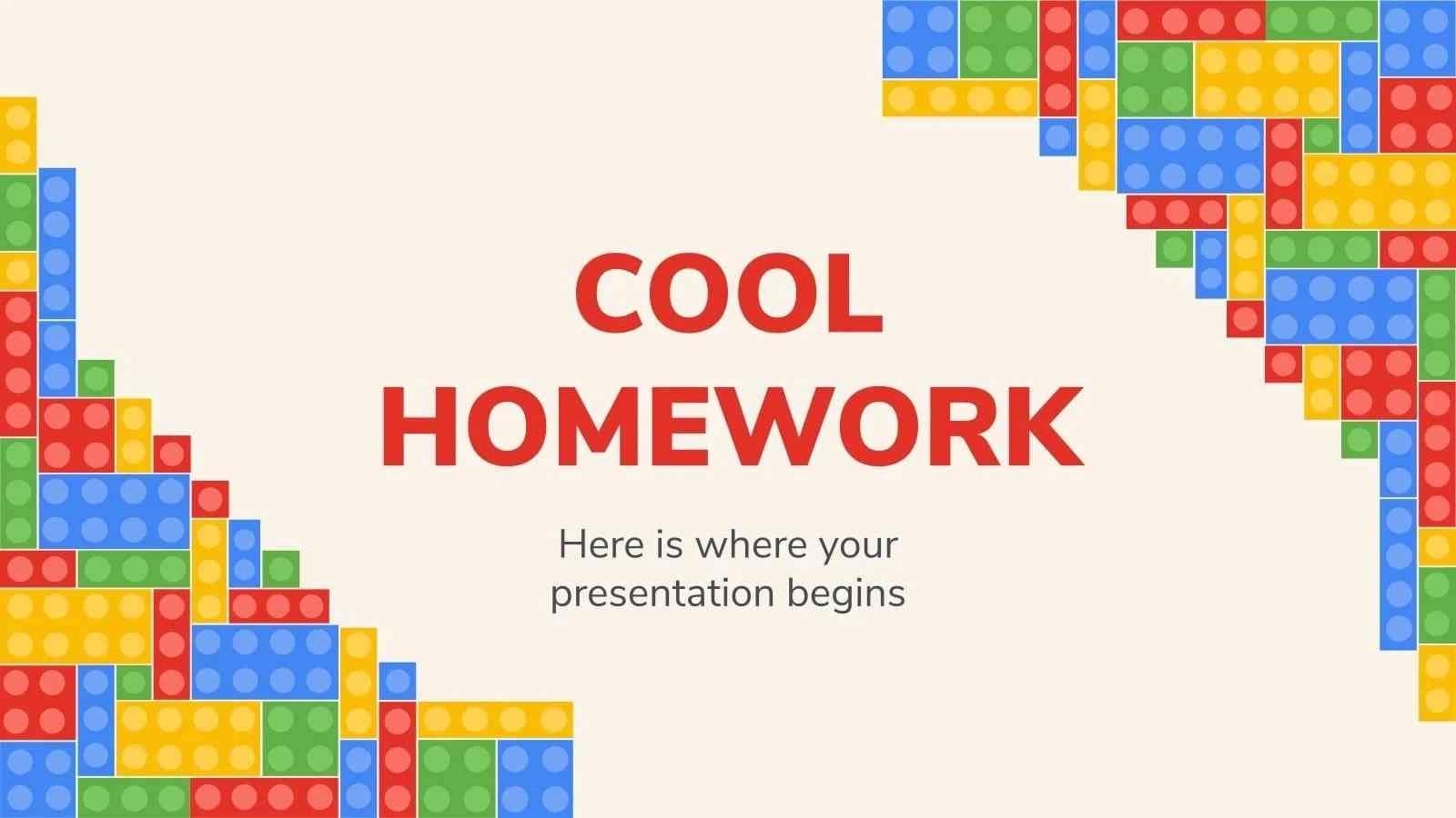 googleスライドのCool Homeworkテーマ