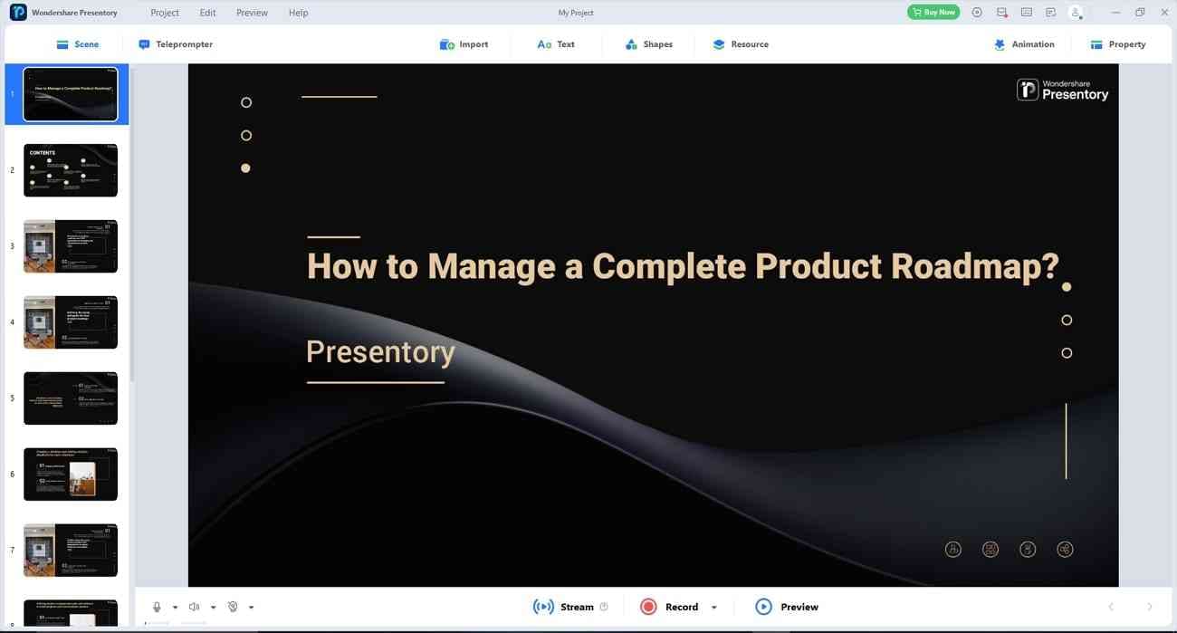 presentory product roadmap ppt