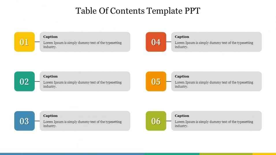 table of content powerpoint template