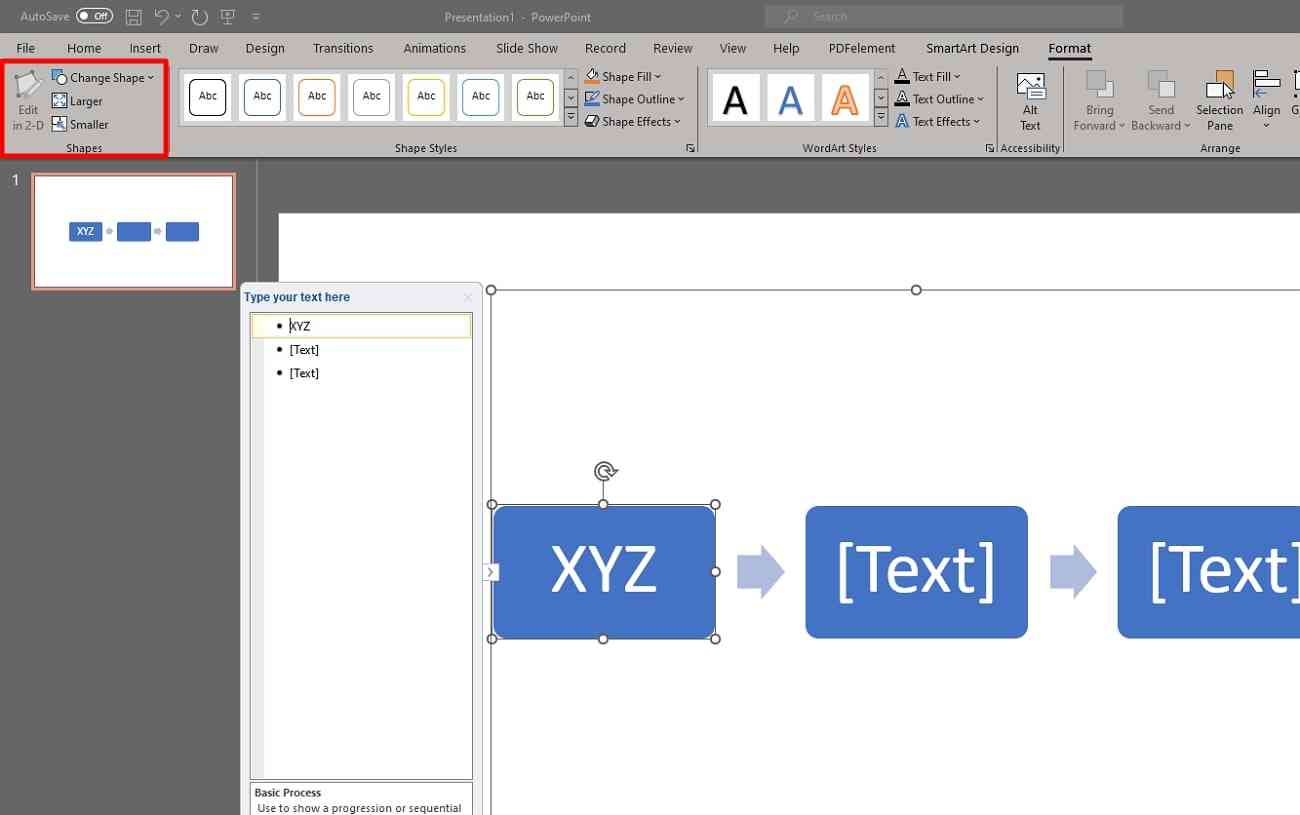 manage shapes of timeline