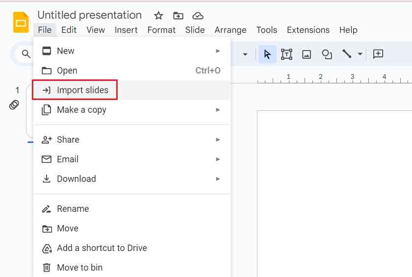 import slides to google slides