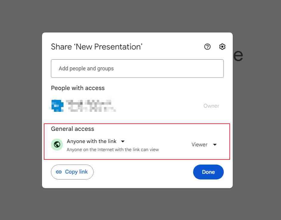 share google slides presentation