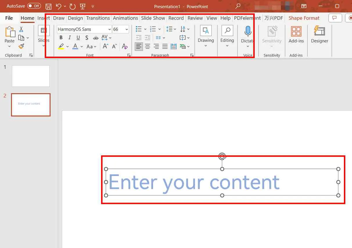 edit text on powerpoint