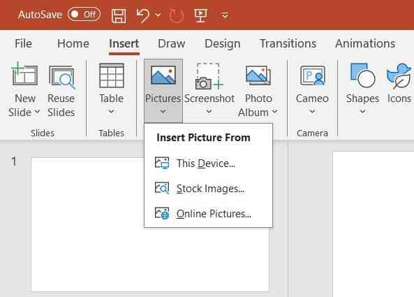 insert images on powerpoint