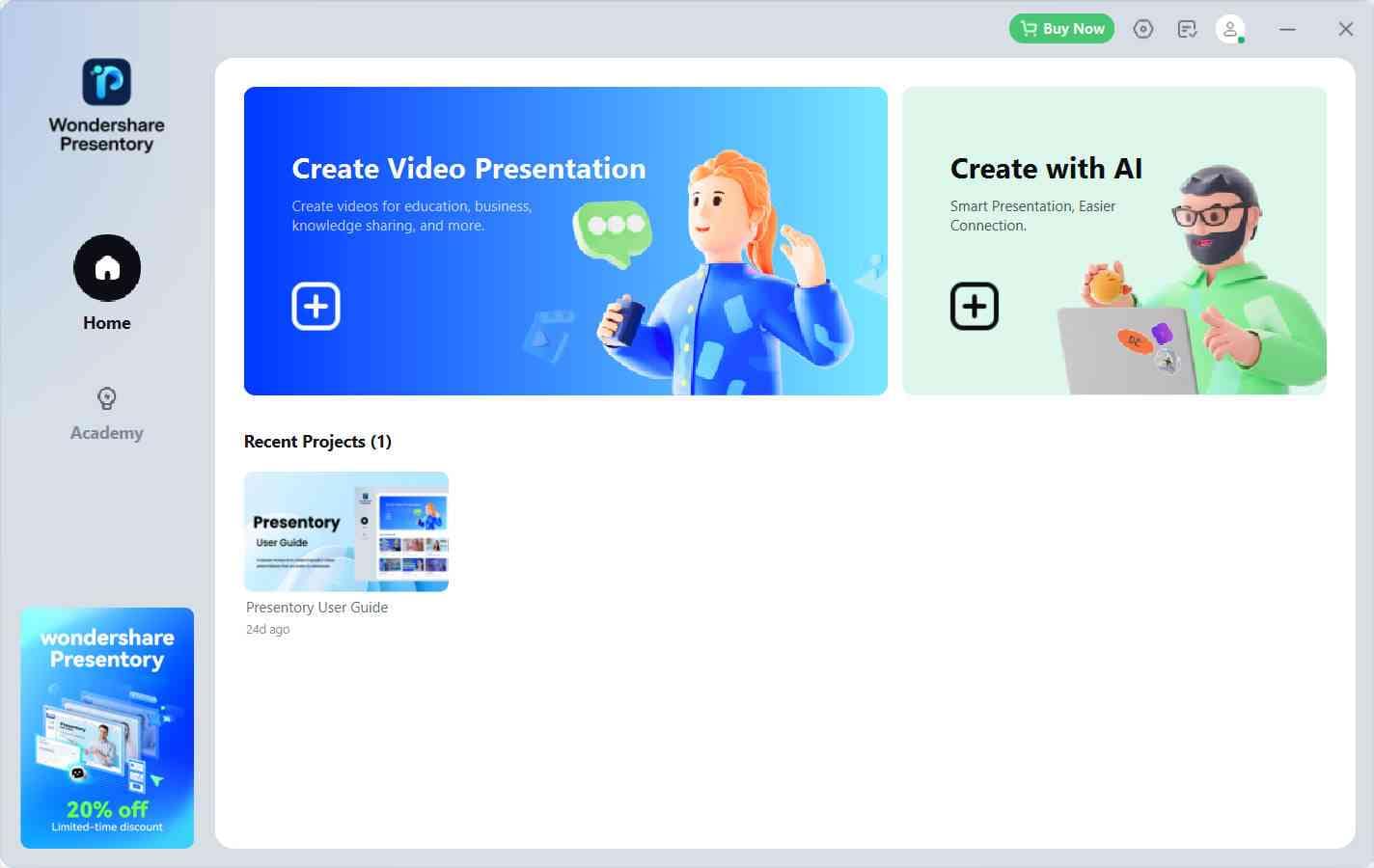 choose create presentation video