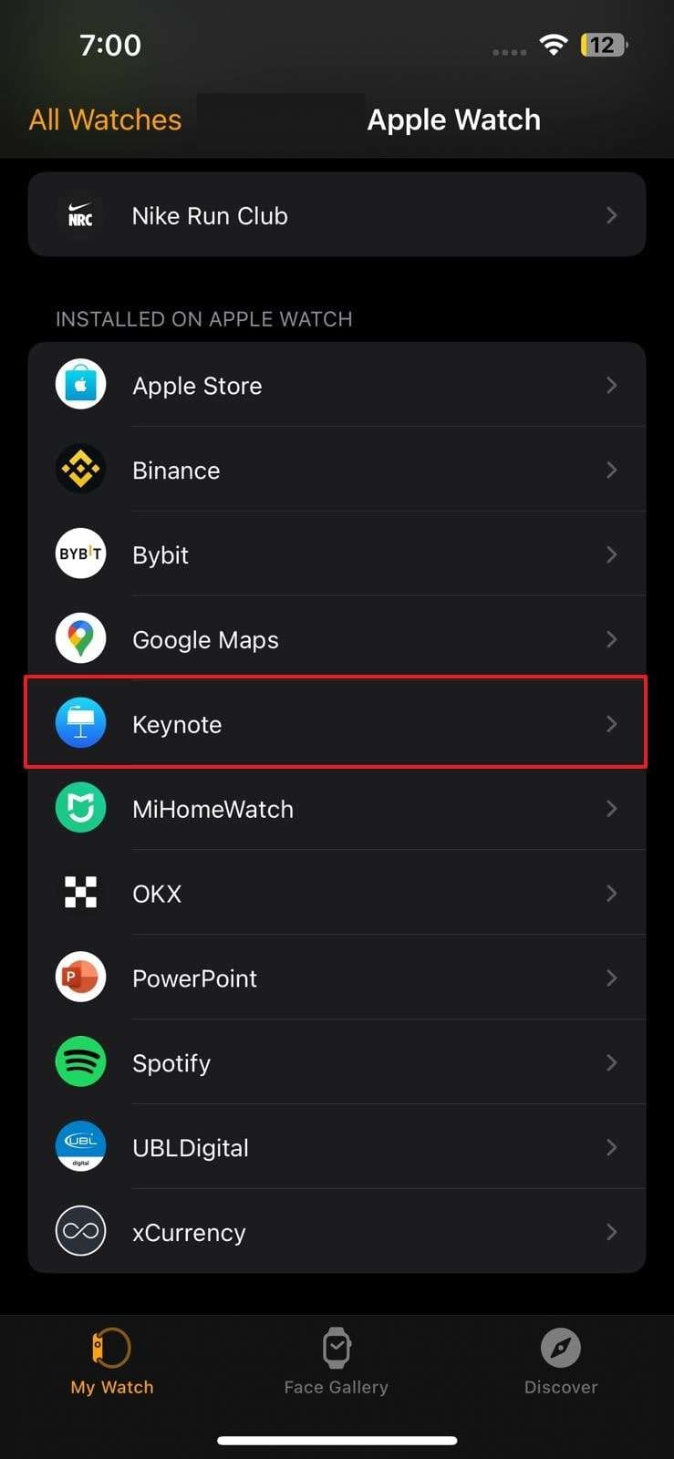 install keynote app on apple watch