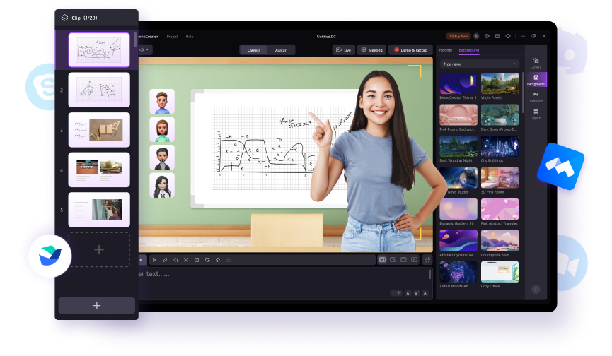 Live Stream a Presentation - DemoCreator Features