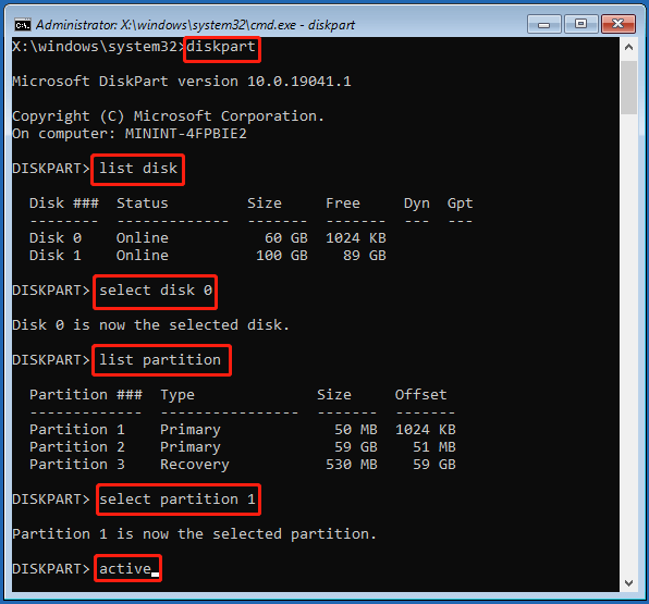 diskpart utility windows