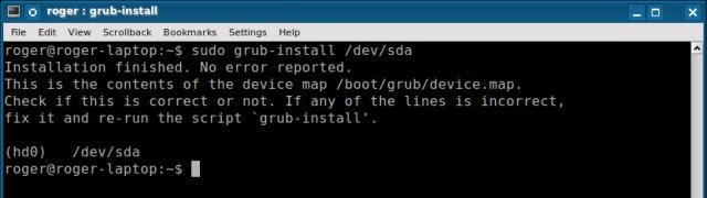 re install grub