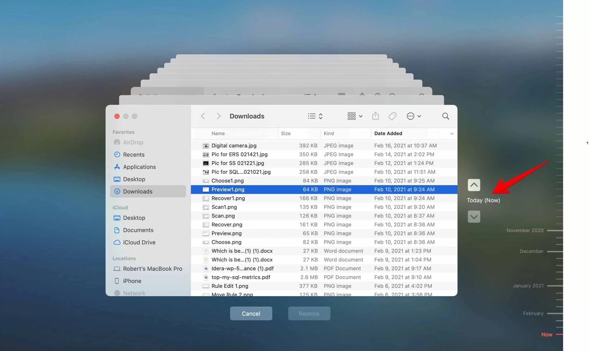 time machine backup