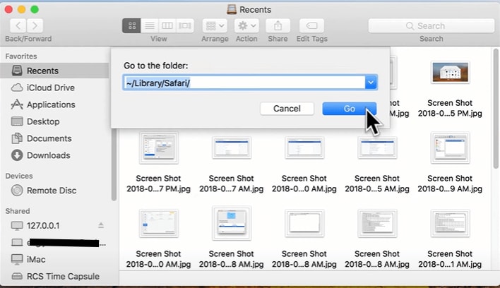 restore from library folder