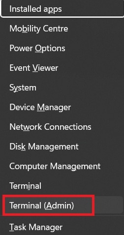 open terminal admin mode