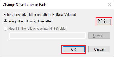 assign drive letter