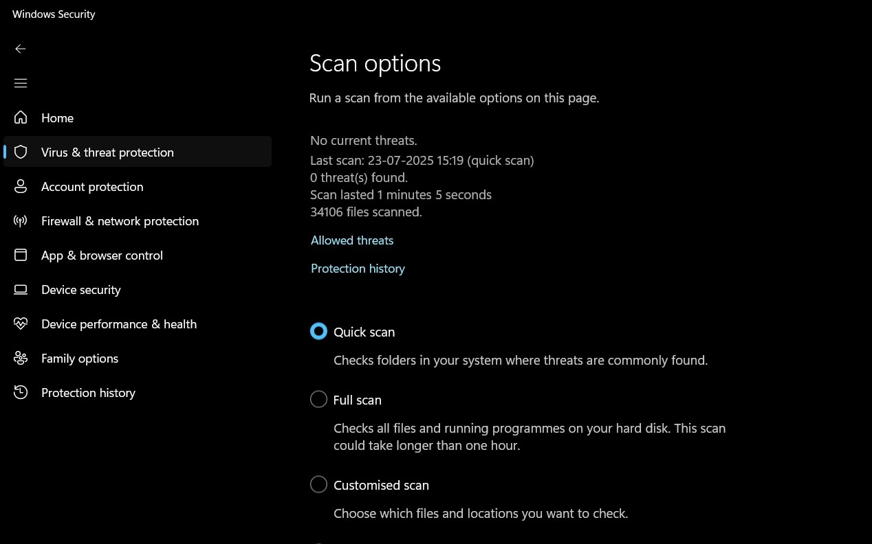 scan pc for virus malware