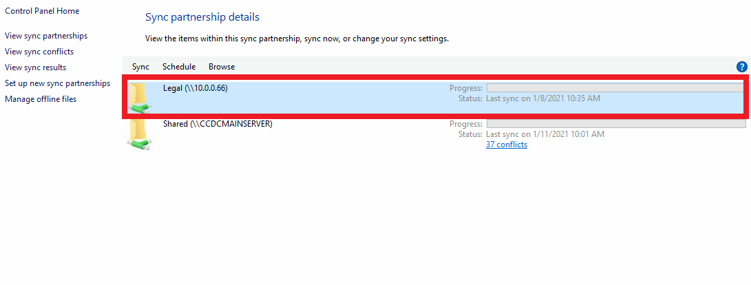 view sync partnetships