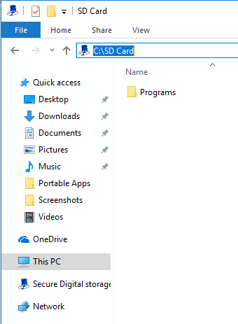 access sd card files on pc