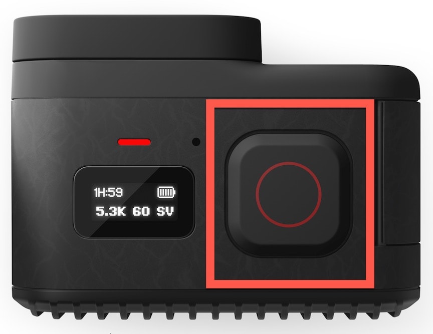 press power button gopro cam